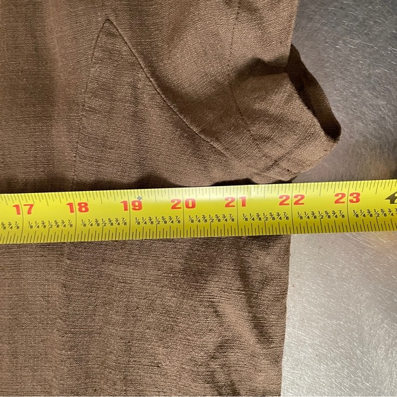 Eileen Fisher Linen Blend Olive Green Dress, EUC, Large - Picture 10 of 15